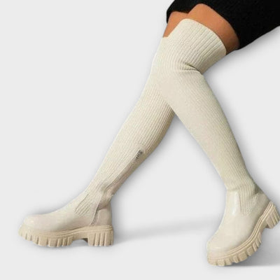 Lureva | Overknee boty s robustní podrážkou