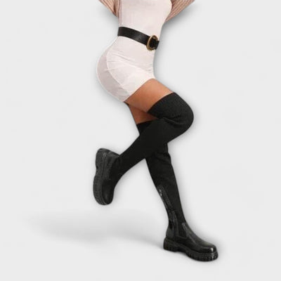 Lureva | Overknee boty s robustní podrážkou