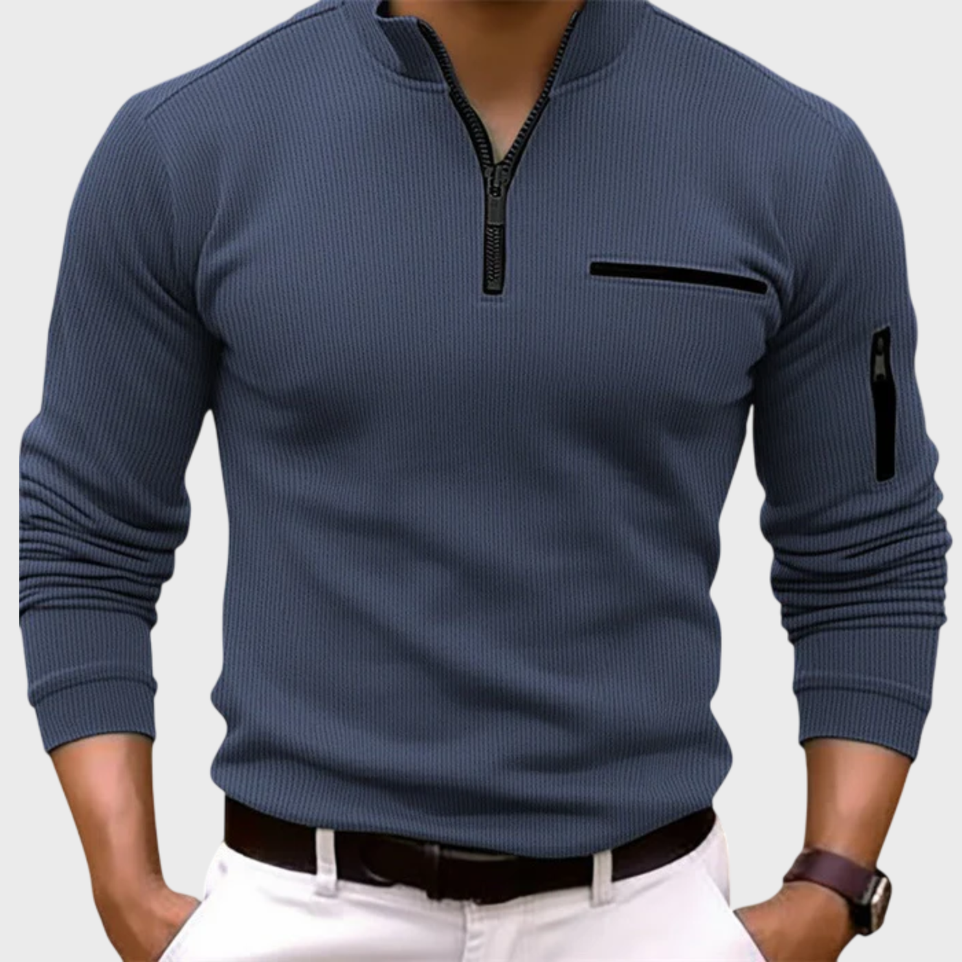 Josef | Košile s dlouhými rukávy a zipem