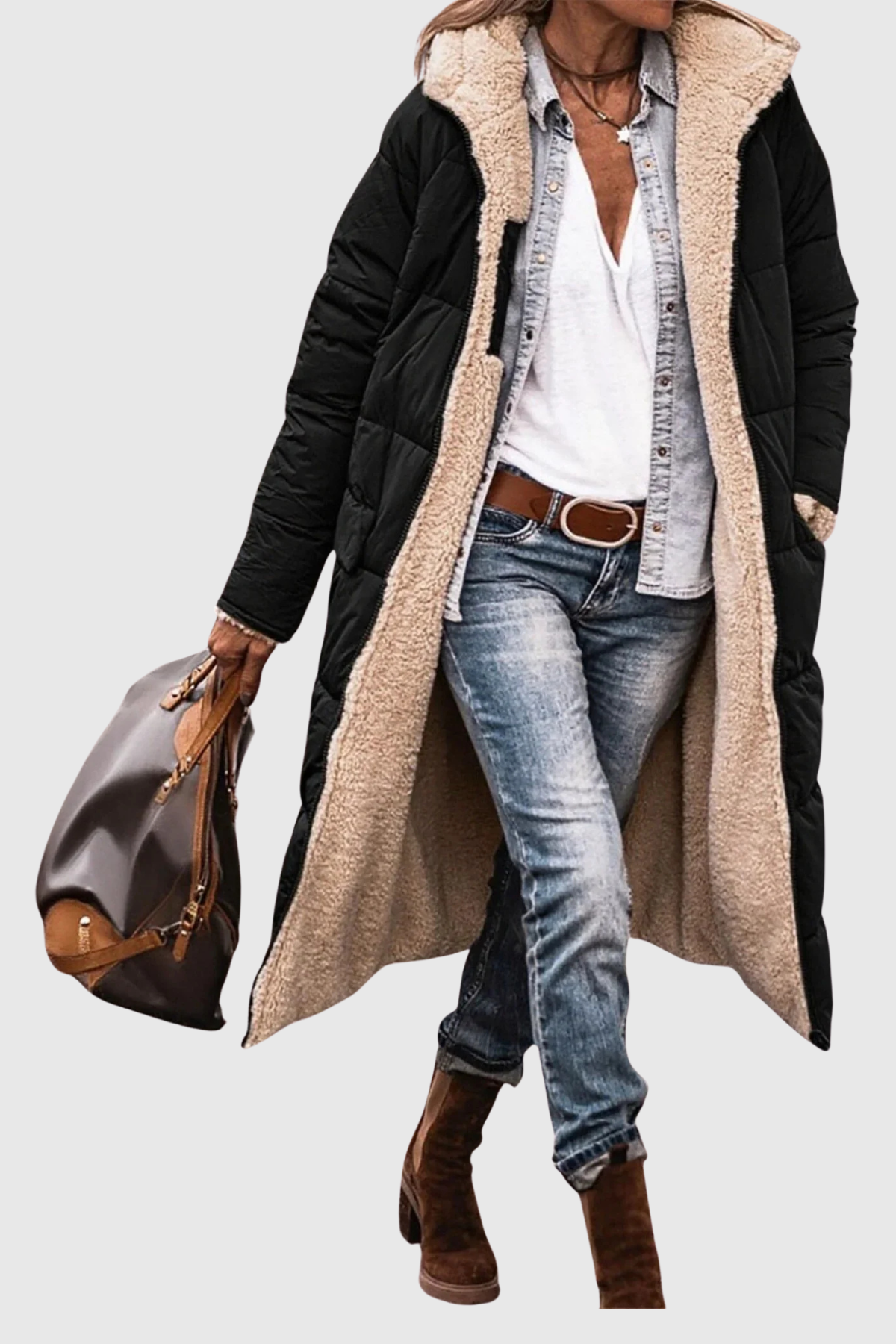 Inka | Teplá prošívaná bunda s kapucí