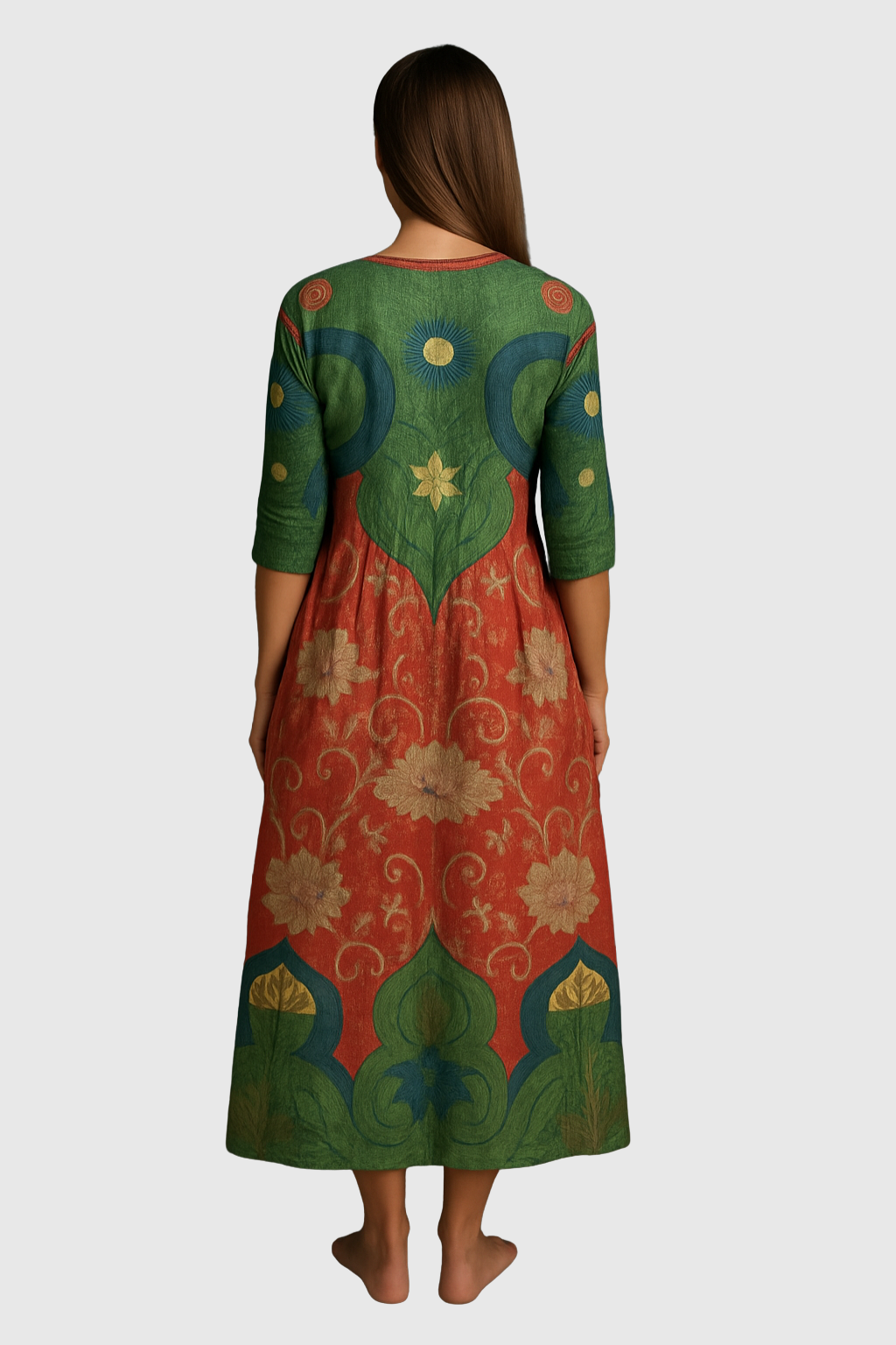 Lada | Maxi šaty s vintage květinovým potiskem