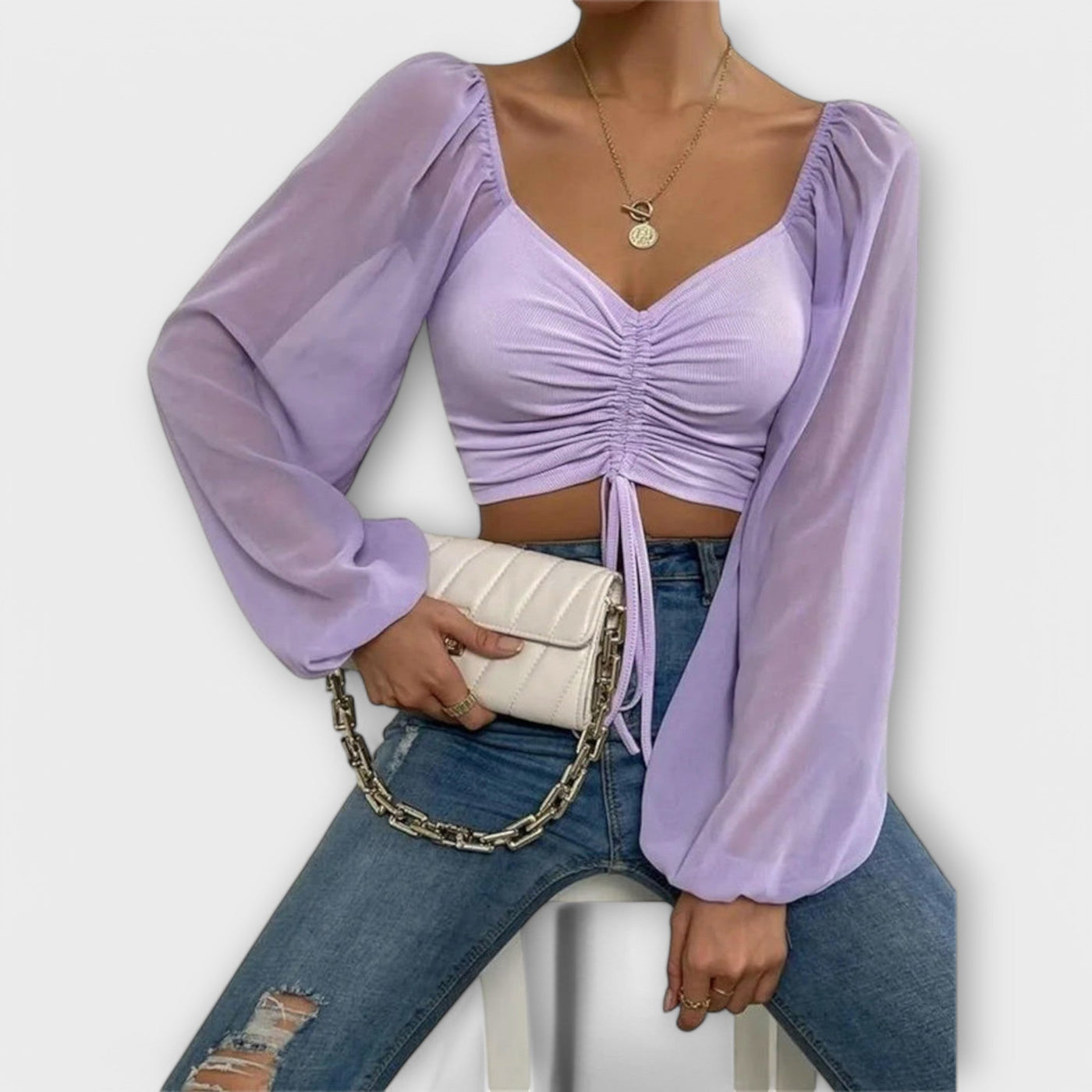 Jacqueline | Volánová večerní blůza