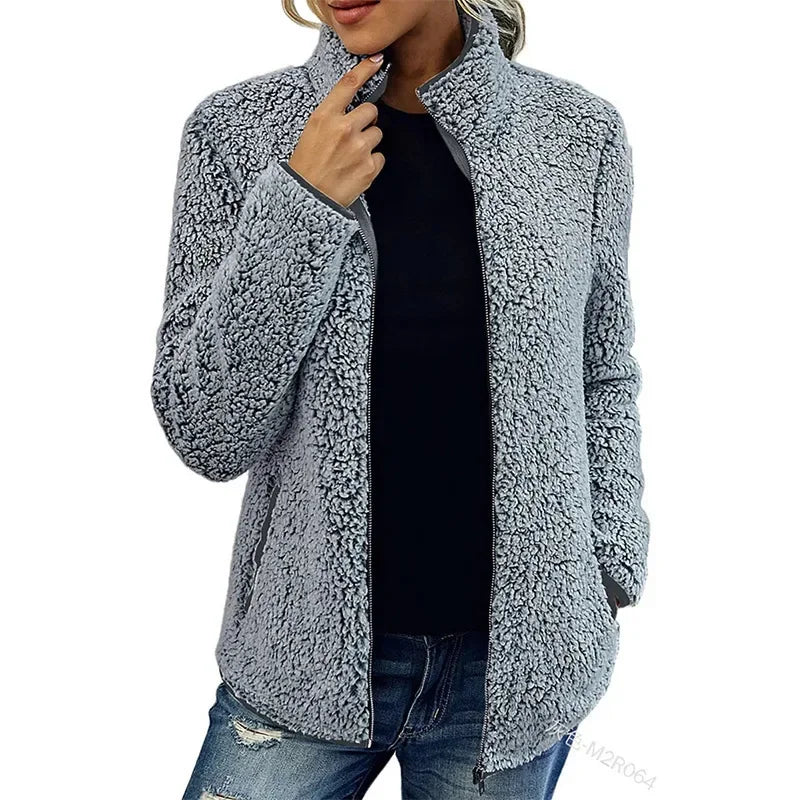 Vilibalda | Elegantní casual fleece bunda